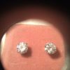 4 carat CZ (Cubic Zirconia) earring studs. - Image 3