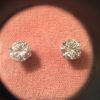 4 carat CZ (Cubic Zirconia) earring studs. - Image 4