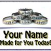 Hand Stamped  Personalized Name Ring Stainless Steel 6 mm - Image 3