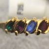 Personalized 14K yellow gold birthstone stone mother's ring - Image 4